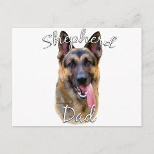 Deutscher Schäferhund-Vater 2 Postkarte