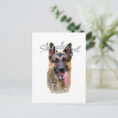 Deutscher Schäferhund-Vater 2 Postkarte (Stehend Vorderseite)