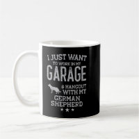Deutscher Schäferhund Vater Autogarage Hangout Män