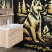Deutscher Schäferhund-Vater Duschvorhang