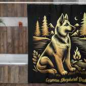 Deutscher Schäferhund-Vater Duschvorhang