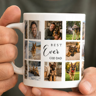 Deutscher Schäferhund Vater Hund Papa Fotocollage Kaffeetasse