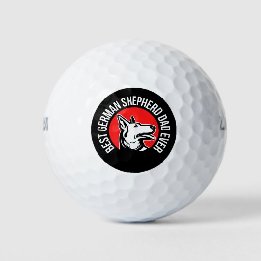 Deutscher Schäferhund-Vater, Hund-Vater Golfball (Vorderseite)