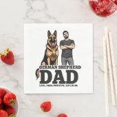Deutscher Schäferhund Vater - Loyal. Fierce. Gesch Serviette (Beispiel)