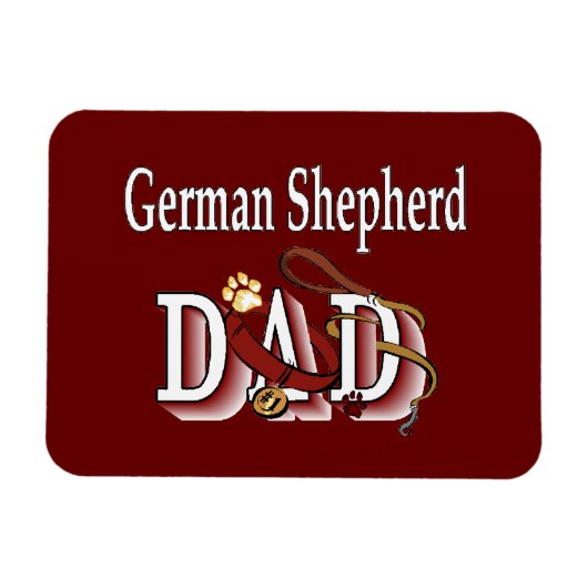 Deutscher Schäferhund-Vater Magnet (Horizontal)