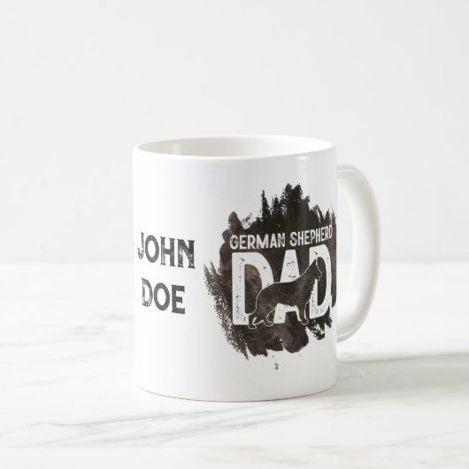 Deutscher Schäferhund Vater Niedlicher Hund Lover  Kaffeetasse (VorderseiteRechts)