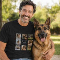 Deutscher Schäferhund-Vater Papa Fotocollage schwa