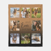 Deutscher Schäferhund-Vater schwarzes braunes Foto Fleecedecke (Vorderseite)
