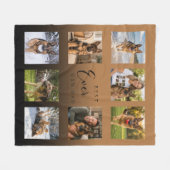 Deutscher Schäferhund-Vater schwarzes braunes Foto Fleecedecke (Vorderseite (Horizontal))