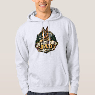 Deutscher Schäferhund-Vater Treues Vintage-Abzeich Hoodie