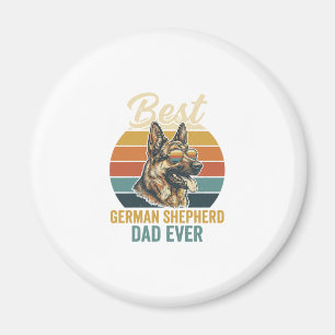 Deutscher Schäferhund Vater Vintage Sonnenuntergan Magnet