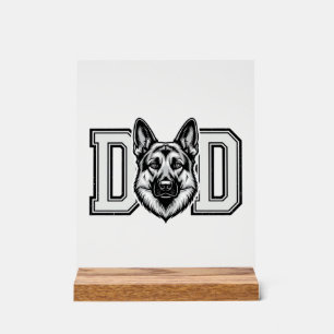 Deutscher Schäferhund-Vater Vintage-Vector-Shirt-D Acrylschild