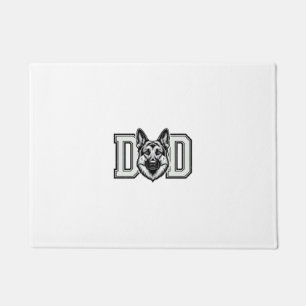 Deutscher Schäferhund-Vater Vintage-Vector-Shirt-D Fußmatte