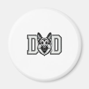 Deutscher Schäferhund-Vater Vintage-Vector-Shirt-D Magnet