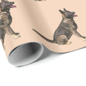 Deutscher Schäferhund verkaufen Geschenkpapier (Rolleneckpunkt)