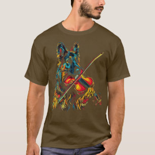 Deutscher Schäferhund Violine spielen T-Shirt