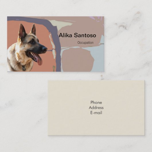 Deutscher Schäferhund Visitenkarte (Vorne/Hinten)