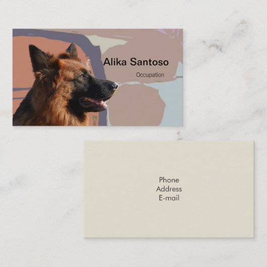 Deutscher Schäferhund Visitenkarte (Vorne/Hinten)