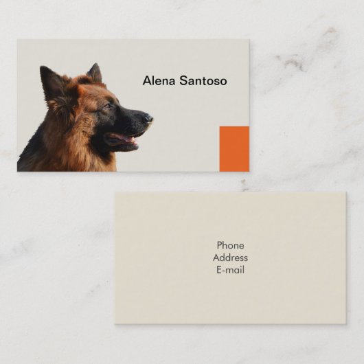 Deutscher Schäferhund Visitenkarte (Vorne/Hinten)