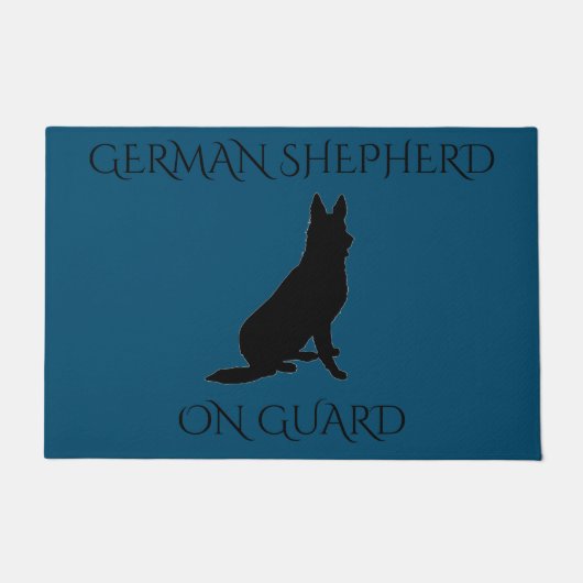 Deutscher Schäferhund vor der Tür! Fußmatte (Vorderseite)