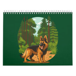 Deutscher Schäferhund Wald Abenteuer Hund  Kalender