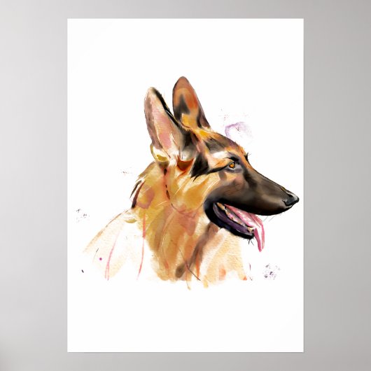 Deutscher Schäferhund Wandkunst Poster (Vorne)