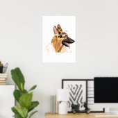 Deutscher Schäferhund Wandkunst Poster (Heimbüro)
