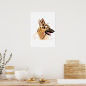 Deutscher Schäferhund Wandkunst Poster (Küche)