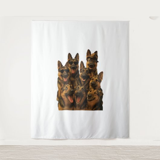 Deutscher Schäferhund Wandteppich (Vorderseite)