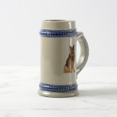 Deutscher Schäferhund, Wäscherin gerade Design, Hu Bierglas (VorderseiteRechts)