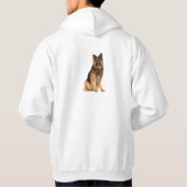 Deutscher Schäferhund, Wäscherin gerade Design, Hu Hoodie (Rückseite)