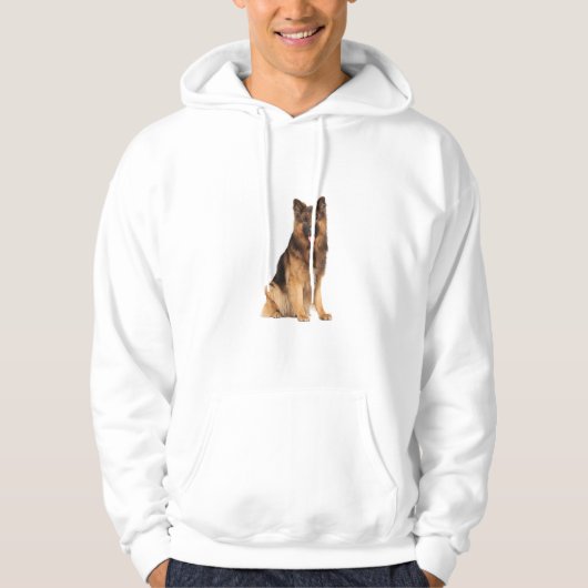 Deutscher Schäferhund, Wäscherin gerade Design, Hu Hoodie (Vorderseite)
