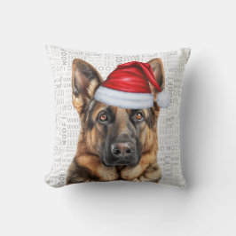 Deutscher Schäferhund Wasserfarbe Woof Weihnachten Kissen