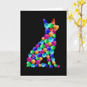 Deutscher Schäferhund Watercolor Farbpunktart Karte (Gelbe Blume)