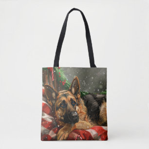 Deutscher Schäferhund Weihnachten Festlich Tasche
