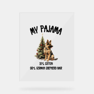 Deutscher Schäferhund & Weihnachten, Funny Dog Des Acrylschild
