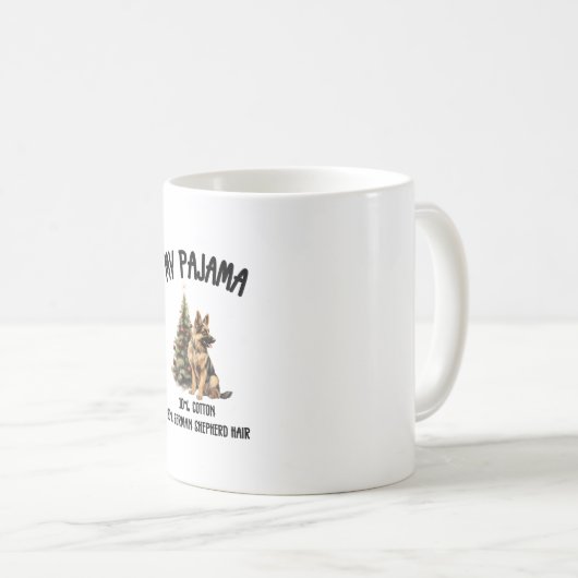 Deutscher Schäferhund & Weihnachten, Funny Dog Des Kaffeetasse (VorderseiteRechts)