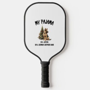 Deutscher Schäferhund & Weihnachten, Funny Dog Des Pickleball Schläger
