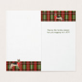 Deutscher Schäferhund Weihnachten Roter Grüner Fei (Innenseite Aufgefaltet)