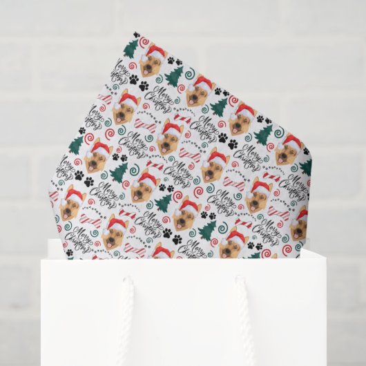 Deutscher Schäferhund Weihnachten Seidenpapier (Geschenk Tasche)