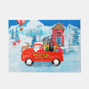 Deutscher Schäferhund Weihnachts-Lkw Schnee Fußmatte