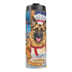 Deutscher Schäferhund Weihnachtsbacken: Festliches Thermosbecher