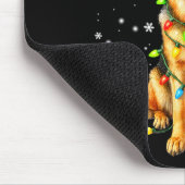 Deutscher Schäferhund Weihnachtsbaum Lichter Pyjam Mousepad (Ecke)