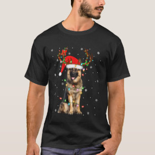 Deutscher Schäferhund Weihnachtsbeleuchtung Rentie T-Shirt