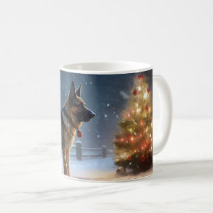Deutscher Schäferhund Weihnachtsfestzeit Kaffeetasse