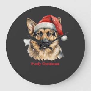 Deutscher Schäferhund Weihnachtsgeschenkideen Woof Große Wanduhr