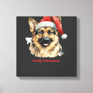 Deutscher Schäferhund Weihnachtsgeschenkideen Woof Leinwanddruck