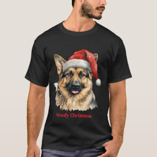 Deutscher Schäferhund Weihnachtsgeschenkideen Woof T-Shirt