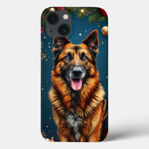 Deutscher Schäferhund Weihnachtshund Case-Mate iPhone Hülle