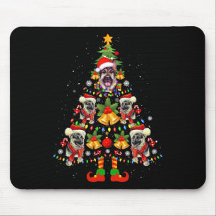Deutscher Schäferhund Weihnachtsmann Hut Weihnacht Mousepad